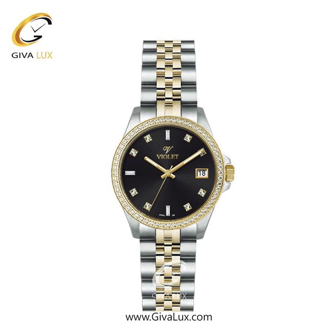 ساعت مچی اورجینال زنانه ویولت VIOLET نقره ای-طلایی | طلایی-نقره ای| مشکی| کد رفرنس 0560/2 | 0574/2